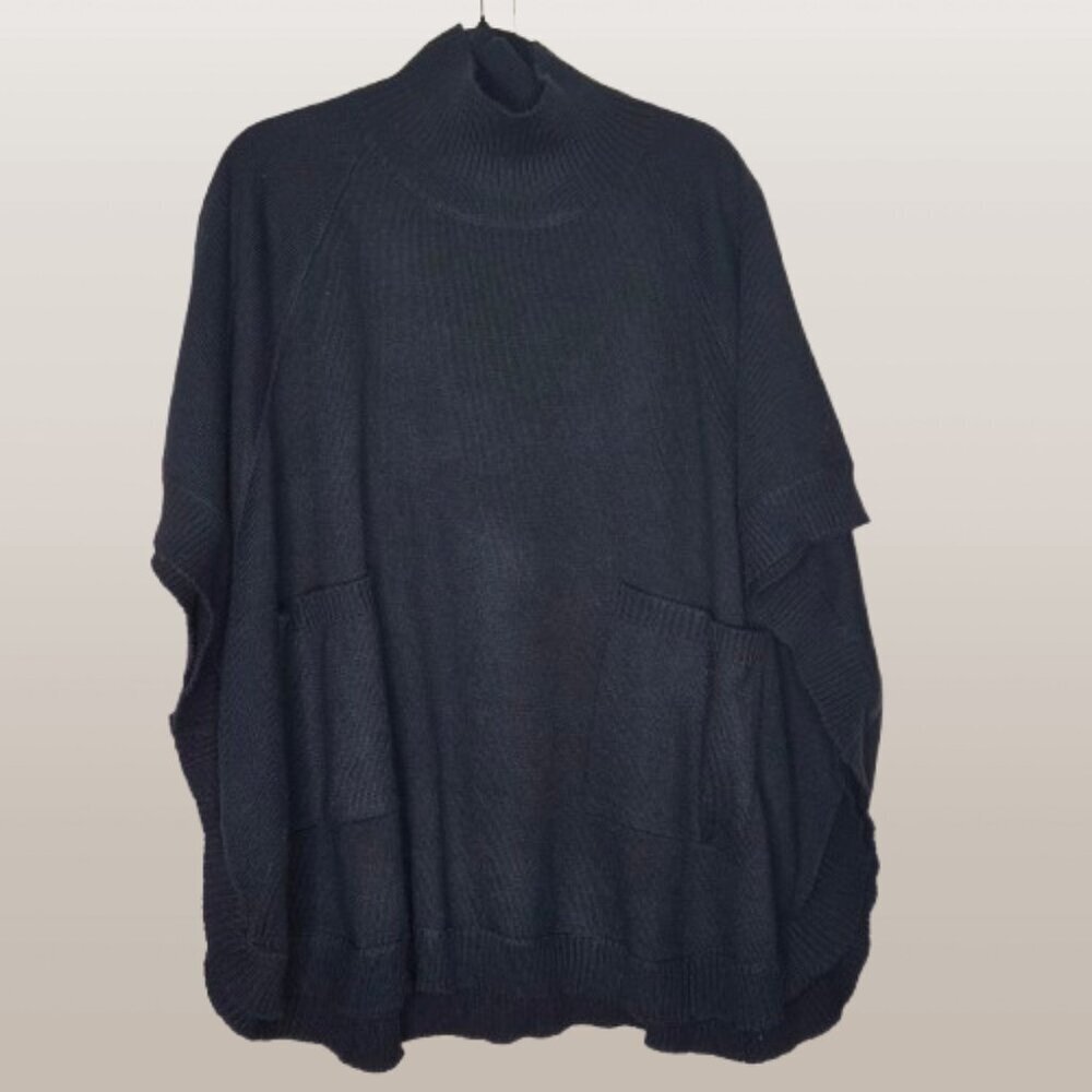 Echo New York Cocoon Poncho Black OS